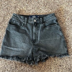 Hollister black jean shorts